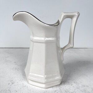 Octagonal White Vintage Coffee Tea Pitcher Pfaltzgraff‎ Style/Unbranded